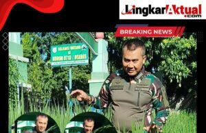 Kodim 0713 Brebes Tanam Padi Diatas Aspal