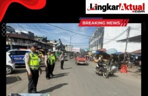 Penertiban dan Pengamanan Pusat Pasar Kabanjahe Berjalan Lancar