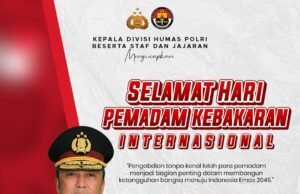 Kepala Divisi Humas Polri Irjen Pol. Dr. Sandi Nugroho, S.I.K., S.H., M.Hum., mengucapkan Selamat Hari Pemadam Kebakaran Internasional 4 Mei 2025.
