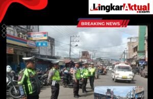 “Satlantas Polres Karo Laksanakan Pengamanan Dan Penertiban Di Pusat Pasar Kabanjahe”