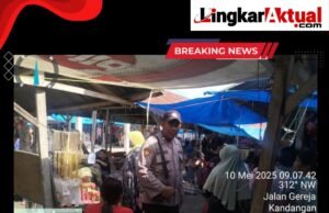 Bhabinkamtibmas Polsek Perdagangan Aiptu Sagimun Melakukan Kegiatan Patroli Dialogis Di Pajak”