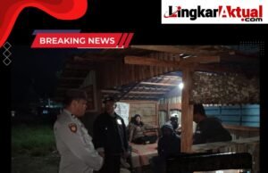 Personel Polsek Simpang Empat Tinjau Poskamling Desa Lingga, Dukung Kemitraan Preventif Selama Ops Pekat 2025