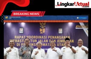 “Bupati Karo Hadiri Rapat Koordinasi Penanganan Infrastruktur Jalan Dan Jembatan di Provinsi Sumatera Utara”