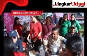“Dinkes, YKI dan PMI Meriahkan HUT Kota Gunungsitoli Ke-347”