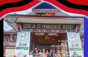 Polsek Berastagi Laksanakan Pengamanan Ibadah Minggu Di Gereja Katolik St. Fransiskus Asisi Berastagi