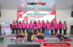 Jelang Hari Bhayangkara Ke-79, Polres Tanah Karo Himpun 52 Kantong Darah Dalam Aksi Donor