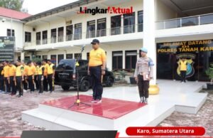 Kapolres Karo Pimpin Upacara Pembukaan Perlombaan Olahraga Internal Personel