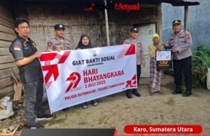 Polsek Kutabuluh Salurkan Bantuan Sosial Kepada Warga Kurang Mampu dalam Rangka Hari Bhayangkara ke-79