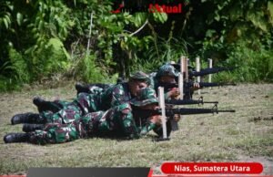Kodim 0213/Nias Gelar Latihan Menembak, Pasi Ops : Meningkatkan Naluri Tempur Seorang Prajurit Kapan Saja Digunakan Oleh Satuan