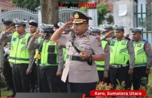 Ziarah Rombongan Polres Tanah Karo di Makam Pahlawan Kabanjahe, Sambut Hari Bhayangkara ke-79