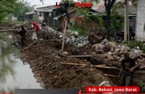 Proyek Pembangunan Pintu Air Kampung Ceger Desa Sukadarma Anggaran 983.773.800 Tidak Sesuai Papan Nama Proyek oleh CV. Tanah Baru, yang Dikerjakan Bukan Pintu Air Melainkan Turap