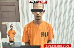 Satresnarkoba Polres Tanah Karo Ringkus Pria Diduga Edarkan Narkotika di Perumahan Huntara Jandi Meriah