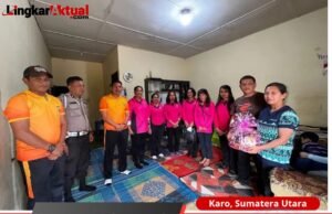 Wujud Kepedulian di Hari Bhayangkara ke-79, Polsek Munte Laksanakan Anjangsana ke Rumah Personel yang Sakit