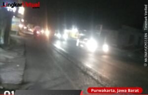 Lalu Lintas di Jalan Raya Cikopo Cikampek Terpantau Lancar pada Malam Hari