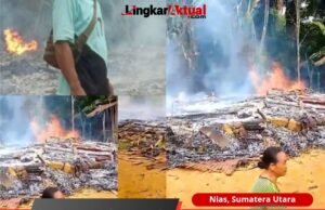 Kebakaran Hebat di Desa Lawinda Hanguskan Rumah Warga, Kerugian Capai Ratusan Juta Rupiah