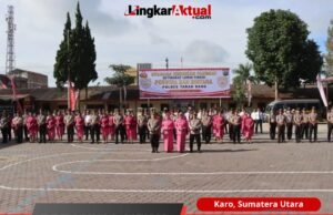 30 Personel Polres Tanah Karo Naik Pangkat, Kapolres Pimpin Langsung Upacara Kenaikan Pangkat