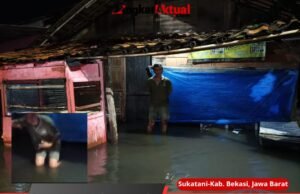 Pintu Air Kali Cikarang Jebol, Mengakibatkan Banjir Merendam Permukiman di Wilayah Sukatani