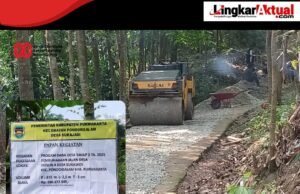 Pemerintah Desa Sukajadi Kec Pondok Salam Kab Purwakarta Realisasikan insfrastruktur Hotmix Jalan Desa
