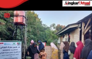 Relawan HI (Human Initiative) Nasional, Menyalurkan Bantuan Air Bersih untuk Warga di Kp. Pamahan Desa Sumberurip Kec. Pebayuran