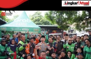 Wujud Bela Sungkawa, Kapolres Purwakarta Ikut Doa Bersama Bareng Ojol