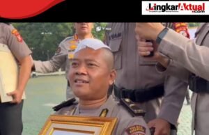 Ipda Sandy Tatiady Koswara Terima Kenaikan Pangkat Luar Biasa Setelah Operasi Tempurung Kepala Karena Amankan Aksi Unjuk Rasa