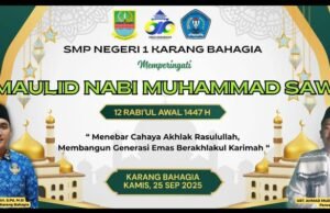 SMPN 1 Karang Bahagia Bekasi Rayakan Maulid Nabi Besar Muhsmmad SAW