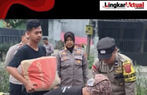 Polisi Berikan Bantuan Sosial Semen Untuk Pembangunan Masjid As Shahabah