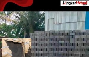 Pembuatan Batako Diduga Menggunakan Bahan yang Berbahaya dari Limbah Abu Batubara.