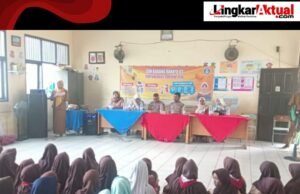 Polsek Cikarang Utara, DP3A, BNN Sosialisasi, Edukasi Cegah Bullying dan Tata Tertib Berlalulintas, di SDN Karang Rahayu 03 Kecamatan Karang Bahagia