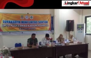 Kecamatan Karangbahagia Gelar Rapat Minggon Tingkat Kecamatan Karangbahagia dan Lokakarya Mini Lintas Sektor UPTD Puskesmas Karangbahagia Tahun 2025