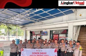 Rayakan Hari Jadi ke-74, Humas Polres Metro Tangerang Kota Tebar Kepedulian Lewat Donor Darah