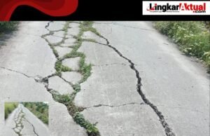 Jalan Kp. Warung Koting Desa Karang Sentosa Kecamatan Karang Bahagia, Ancam Keselamatan Pengguna Jalan