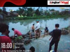 Kali Cikarang Srengseng Hilir Meluap Parah, Pemukiman Warga Terendam, Warga Menuntut Pemerintah Terkait Harus Turun Ke Lokasi Diduga Akibat Proyek BBWS tidak Normatif