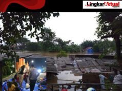 Banjir Melanda Di sejumlah Wilayah Didesa Sukaraya Kecamatan Karang Bahagia Bekasi Kades Gerak Cepat