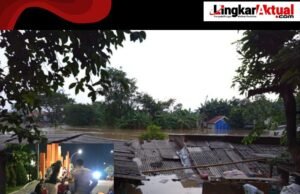 Banjir Melanda Di sejumlah Wilayah Didesa Sukaraya Kecamatan Karang Bahagia Bekasi Kades Gerak Cepat
