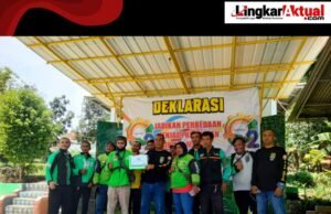 Ratusan Ojol Deklarasikan O2 Indonesia di Bekasi
