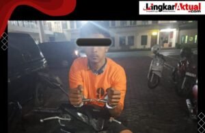 Sat Reskrim Polres Tanah Karo Tangkap Pelaku Curanmor yang Kabur ke Medan