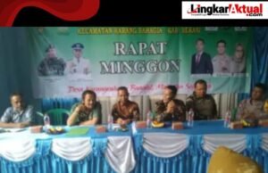 Penjabat Kepala Desa Karang Rahayu Kecamatan Karang Bahagia Gelar Rapat Minggon Perdana