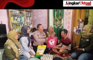 Polisi Berikan Tali Asih dan Cek Kondisi Kesehatan Anak Hidrosepalus