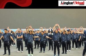 Kapolda dan Kapolres se Indonesia Olahraga Bersama Jelang Pemberian Materi Apel Kasatwil 2025
