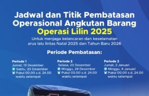Jadwal dan Titik Pembatasan Oprasional Angkutan Barang Oprasi Lilin 2025