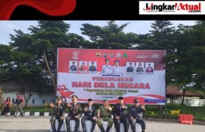 Polres Tanah Karo Ikuti Upacara Peringatan Hari Bela Negara di Kantor Bupati Karo