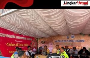 Kapolres Tanah Karo Cek Pos Pam Terpadu Tugu Juang Berastagi, Pastikan Kesiapan Pengamanan Nataru