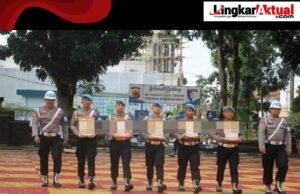 Tegakkan Disiplin dan Marwah Institusi, Polres Purwakarta Gelar Upacara PTDH Anggota Polri