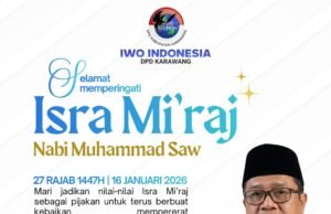 Isra Mi’raj Nabi Muhammad SAW, IWO Indonesia DPD Karawang Tekankan Integritas dalam Pemberitaan