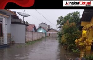 Intensitas Hujan yang Tinggi Mengakibatkan Sejumlah Titik di Wilayah Desa Karang Rahayu Kec. Karang Bahagia Terendam Banjir