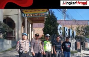 Polres Tanah Karo Laksanakan Pengawasan Pengamanan Ibadah Gereja di Kabanjahe