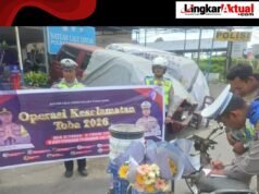 Hari Keenam Ops Keselamatan Toba 2026, Satlantas Polres Tanah Karo Gelar Sosialisasi dan Penegakan di Dua Titik Kabanjahe