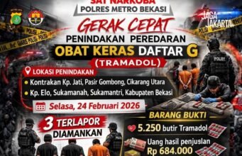 Sat Narkoba Polres Metro Bekasi Gerak Cepat Tindak Peredaran Tramadol, Tiga Pelaku Diamankan