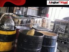 Diduga Gudang Produksi Pengoplosan Oli di Wilayah Kedungwaringin Kab. Bekasi